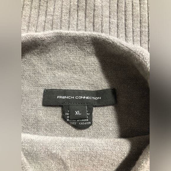 French connection gray white XL sweater warm cozy - Picture 9 of 9